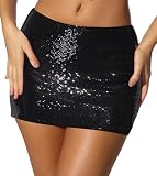Black Sparkly Mini Skirt