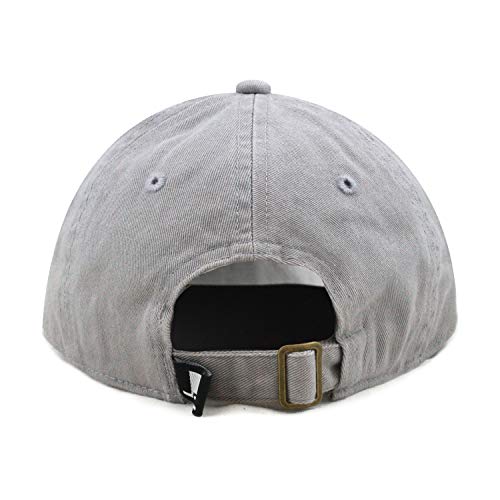 The Hat Depot Kids Washed Low Profile Cotton and Denim Plain Baseball Cap Hat (2-5 yrs, Grey) - Thumbnail 4