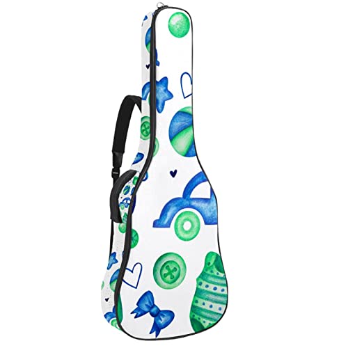 Housse guitare acoustique imperméable 42.9 pouces et sac de transport guitare folk papillon