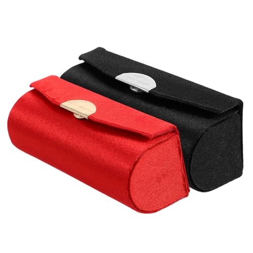 LIFKOME Portarossetto Con Specchio 2 Pezzi Custodia in Seta Vintage Porta Trucco Da Viaggio Organizer Cosmetici Portatile Per Borsa Uso Quotidiano Viaggi Feste
