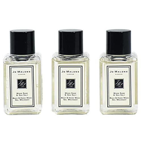 Jo Malone Wood Sage and Sea Salt Body and Hand Wash Trio Travel Size Set - 3 x 0.5 oz