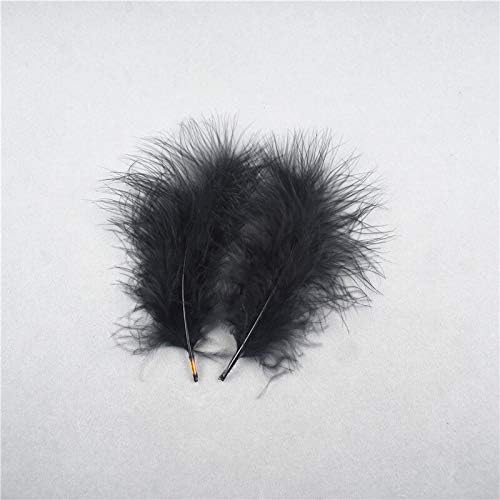 Zamihalla 20 Pcs/Lot 10-15CM 4-6'' Turkey Feathers Chicken Plumes Turkey Marabou Feathers for Carnival Halloween Christmas DIY Craft Deco - White