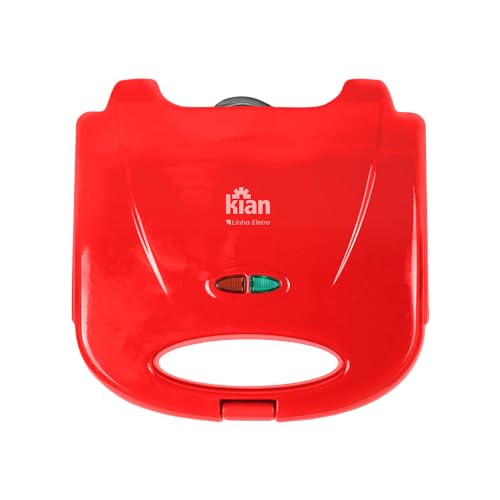 Kian - Sanduicheira Grill 220V 750W Vermelho - Antiaderente
