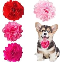BIPY Collar para perros pequeños, flores, lazos, cachorros,