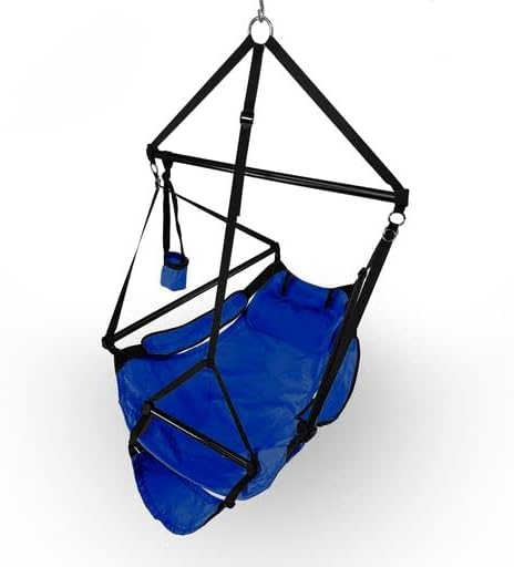 Hammaka Lite Air Hammock Chair Ripstop Nylon with Collapsible Aluminum Dowels (Royal Blue)