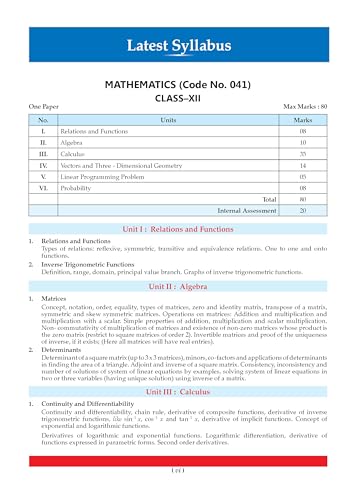 Image of Oswaal CBSE Class 12 Mathematics Question Bank | Chapter & Topic-wise Solved Papers (2017-2026) | Based on Syllabus (April 2026) | Includes 2026 Papers | For 2027 Exam