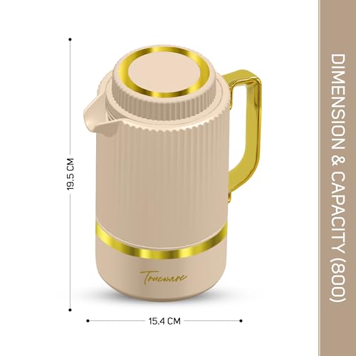 Image of Trueware Marvel 800 Insulated Flask - 750 Ml | PU Insulated Inner Stainless Steel Hot & Cold Flask, BPA Free, Leak Proof, Ideal for Tea, Coffee, Water, Hot Beverages