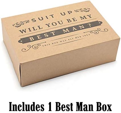 Miniatura 3 de Pop Fizz Designs Caja de regalo para el mejor hombre (caja individual), caja de propuesta de regalo para el mejor hombre, juego de caja de regalo