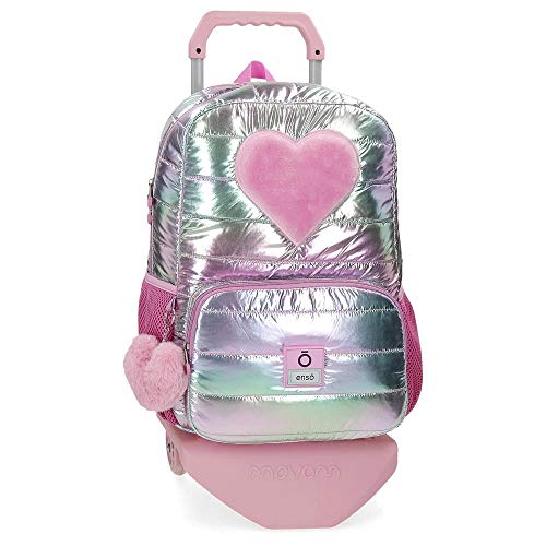 Mochila Portaordenador Enso Fancy con Carro  Rosa  32x42x14 cm