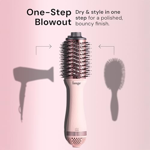 L'ANGE HAIR Le Volume 2-in-1 Titanium Blow Dryer Brush | Frizz Control Blowout Hair Dryer Brush for Drying and Styling | Volumizing Hot Air Styler for All Hairstyles | Oval Barrel | Blush - 60mm - image 2