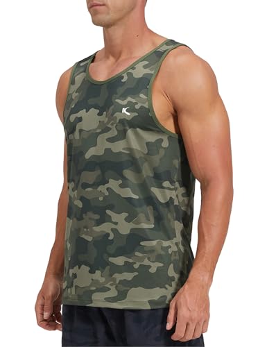 KPSUN Men's Quick Dry Sports Tank Tops Athletic Gym Bodybuilding Fitness Sleeveless Shirts for Beach Running Workout2