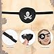 2 Stück Piraten-Augenklappe 3D Verstellbare Elastische Augenklappe mit Schnalle Erwachsene Medizinische Augenmaske Komfortable Einzelne Augenmaske für Korrektur Amblyopie Faule Schielen Cosplay