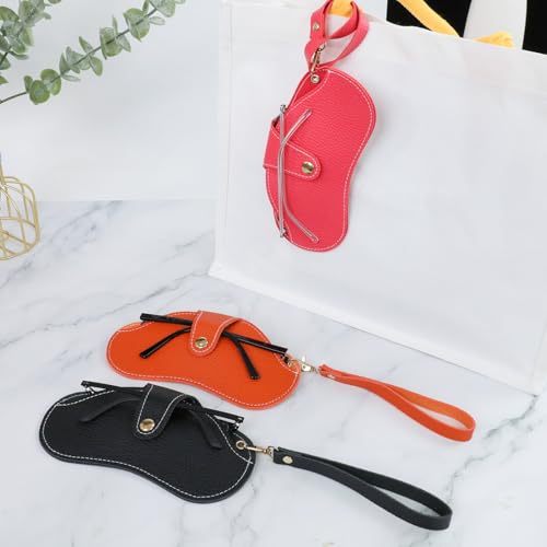 Image of Double Eyeglass Case Soft Dual Glasses Case for Women Men Travel Squeeze Top Sunglasses Cases Eyeglasses Pouch