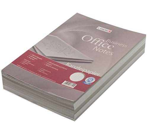 Landré Kanzlei-Papier Recycling A3 auf A4 gefalzt, kariert, 70 g/m², 250 Kanzlei-Bogen