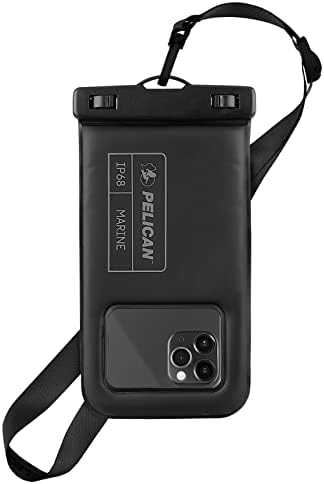 Pelican 2 Pack Marine - IP68 Waterproof Phone Pouch/Case(Regular Size)-Floating Waterproof Phone Case For iPhone 14 Pro Max/ 13 Pro Max/ 12 Pro Max/ 11/ S23 - Detachable Lanyard-Black/Yellow