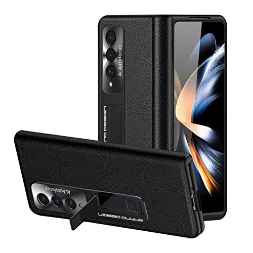 Coque Z Fold 4 en cuir de luxe et finitions de lentille en métal de haute qualité