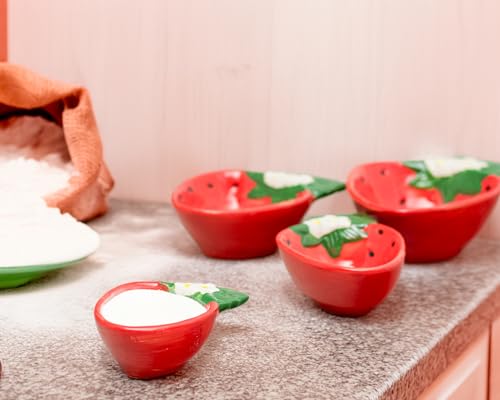 Juego de 4 vasos medidores strawberry miniatura 6