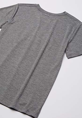 adidas Boys' Short Sleeve AEROREADY Performance Logo Tee T-Shirt, Dark Gray, Medium