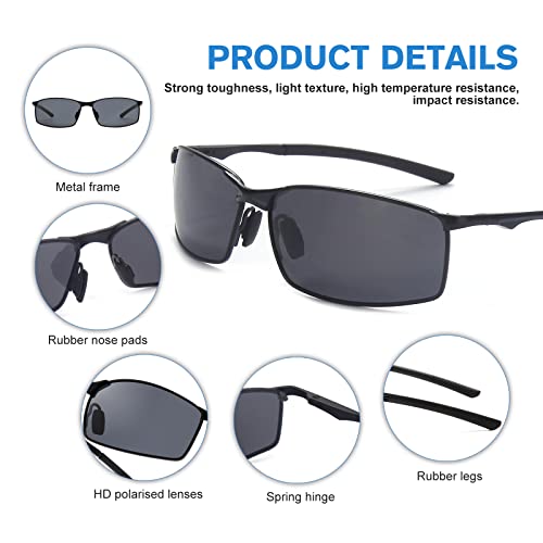 SKYWAY Polarized Sunglasses Men Women,Metal Frame UV400 Protection Sun Glasses for Driving Fishing Hiking Sports4