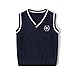 Kids' School Uniforms Boys Sweater Vest Size 3-15 Fall Winter Warm Sleeveless V Neck Knitted Vests Cotton School Uniform Outfits Girls