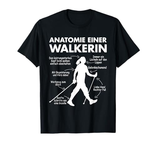 Anatomie eines Gehers | Nordic Walking T-Shirt