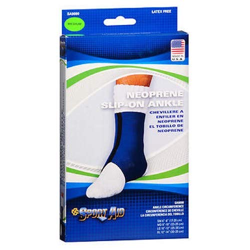 Sport Aid - Tobillera, neopreno, color azul, tamaño mediano, 1 unidad