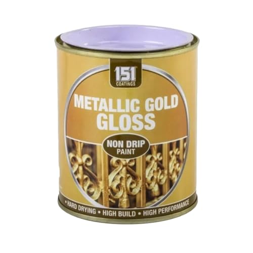Image of PNJB Non-Drip Metallic Gold Gloss Paint, Hard Drying, High Build and Performance, Durable & Long-Lasting, Durable For Decorating Interior & Exterior, 300ml (1PCS)