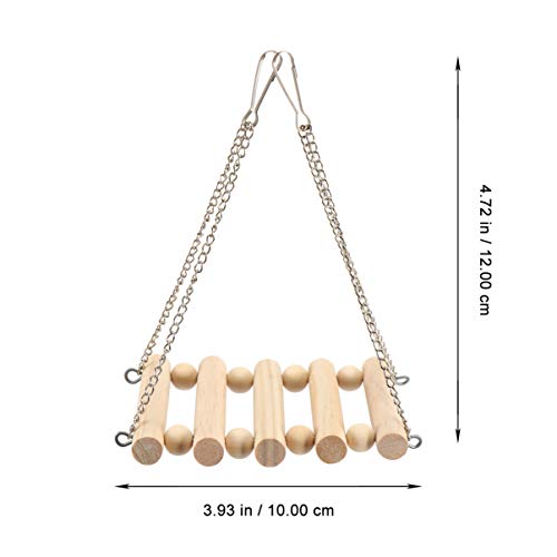 UKCOCO 8 Peças Pássaro Papagaio Balançando Brinquedos de Mascar Com Sino de Madeira Natural Em Pé Re