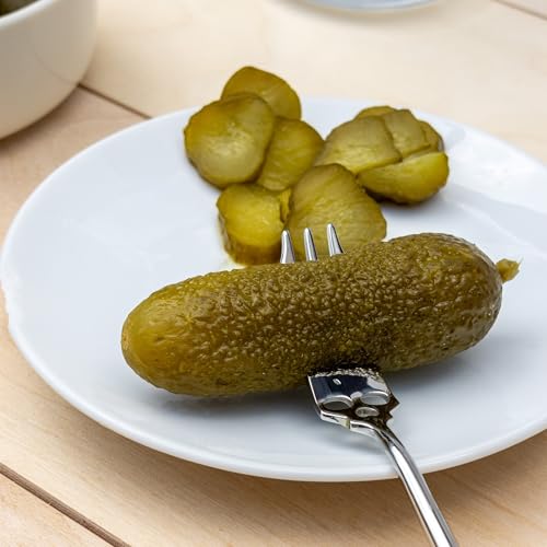 Suck UK Gurkengabel – Gothic-Dekor – Obstpflücker – Gothic-Zubehör – Totenkopf-Greifer – Gothic-Küchendekoration – Teufelshorn – eingelegte Zwiebelgabel – einzigartige Küchenhelfer