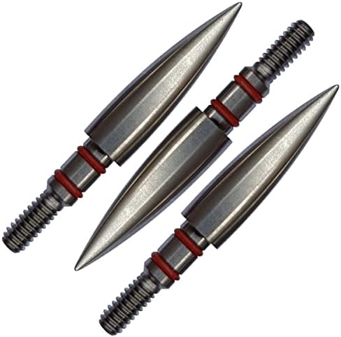 Field Points 100/125/150/200 Grains,Stainless Steel Archery Field Points Screw in Archery Field Tips (12 Pack)