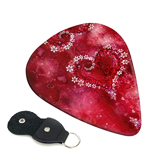 Romantique Heart Lot de 6 médiators pour guitare acoustique, guitare électrique, basse, ukulélé – fin, moyen et épais - Les Beatles, Paul McCartney, John Lennon, RIngo Starr, George Harrison Romantique Heart Lot de 6 médiators pour guitare acoustique, guitare électrique, basse, ukulélé – fin, moyen et épais
