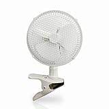 Optimus F-0702 7-Inch 2-Speed Personal Adjustable Clip-On Fan, White