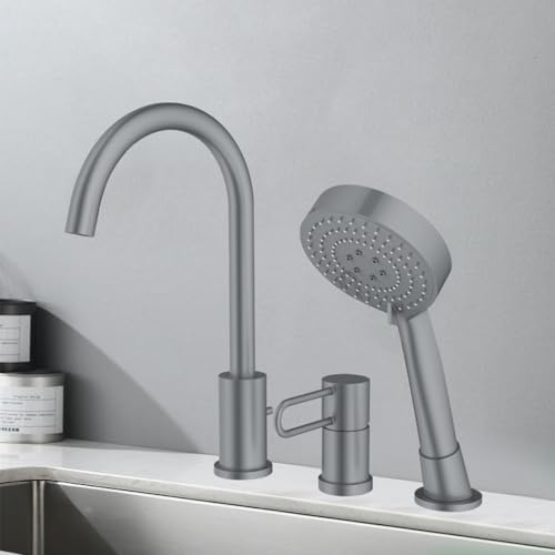 Ensemble de pommeau de douche et mitigeur 3 trous à levier unique - 6