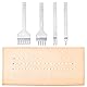 DIY Leder Locher Kits mit Schnellarbeitsstahl Leder Meißel Locher Werkzeug, 5mm 1/2/4/6 Prong Kohlenstoffstah (5MM)