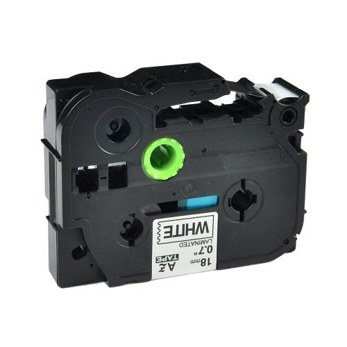 18mm Width Laminated Label Tape for Brother P-Touch PT-1000. Black ON White 8m in Length. TZe-241. See Description for List of Compatible Printers. TZ-241