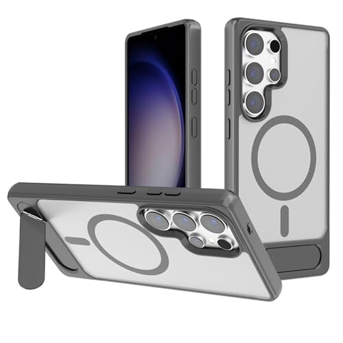 Coque Samsung S25 fine et magnétique grise pour regarder vos vidéos en voyage