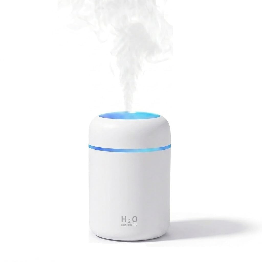 H2O 300ml USB Cool Mist Humidifier for Room, Bedroom, Office & Car | Ultrasonic Mist Maker, Quiet Operation, LED Night Light, 2 Spray Modes & Auto Shut-Off (Multicolor)-image-27