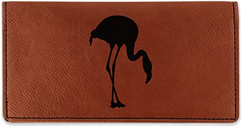 RNK Shops Pink Flamingo Leatherette Checkbook Holder - Single Sided