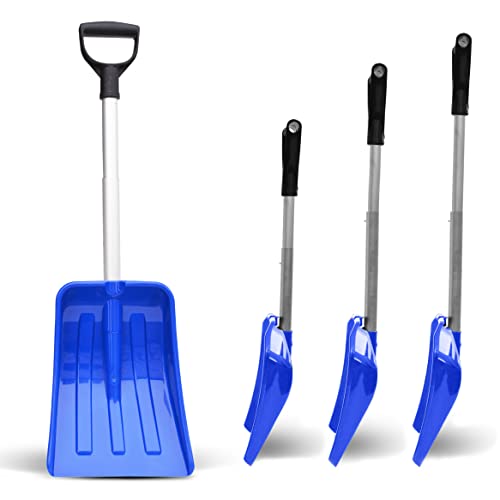 Prime Garden® Alpen Pelle à neige pour voiture Pelle à neige Pelle à neige - Télescopique Alustiel Poignée D (Bleu)