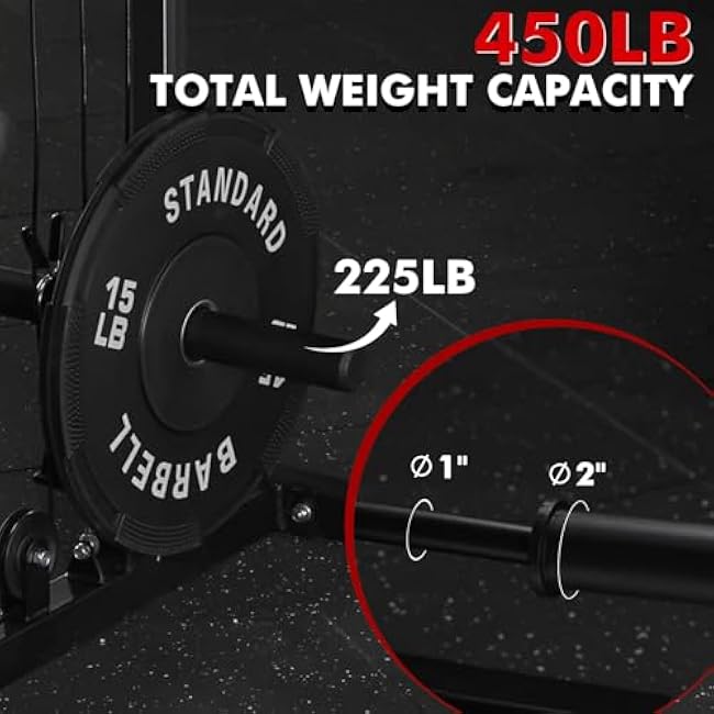 Mikolo LAT Pulldown Machine, LAT Row Cable Machine with Leg Hold Down Attachment, LAT Tower with Cable Row Attachment, Cable Machine Home Gym