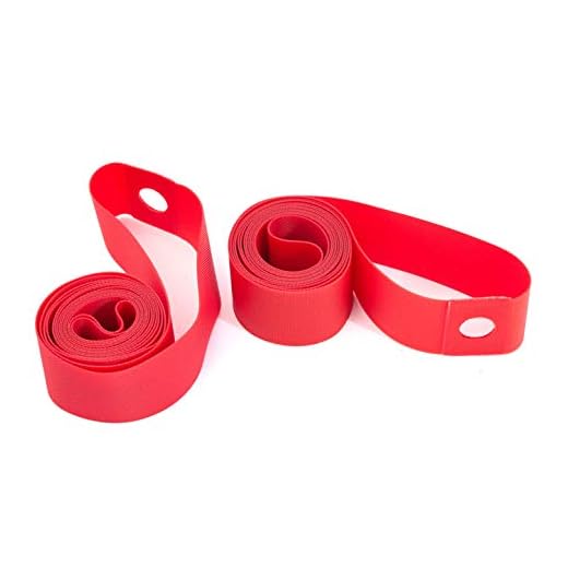 KHE CLATCH 18 tum högtrycksfälgband BMX 20 mm bred röd par – D26