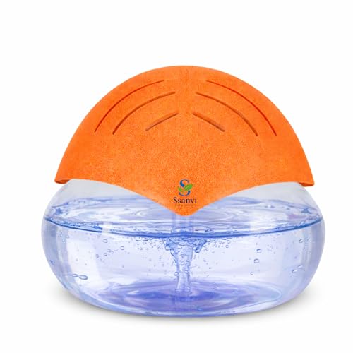 Image of Humidifier Revitalizer Hygiene Portable Room Air Purifier and with Led Lights, Run Time: 16 Hours- Perfect for Living Rooms, Kitchen, Office & Hotels (24 * 24 * 12 cm,Orange)-750 Ml