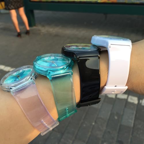 Reloj de cuarzo transparente y esfera clara SOLUSTRE para estudiantes 4