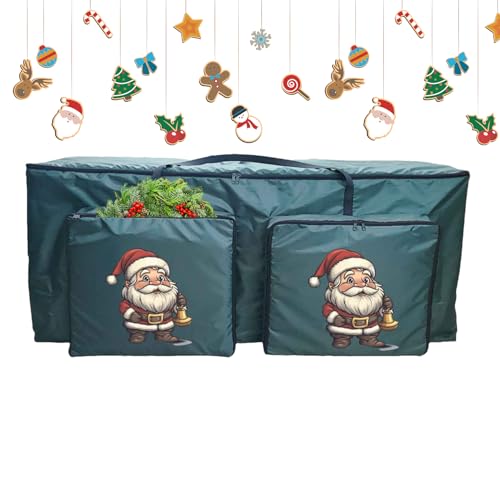 Bolsa de almacenamiento para árbol | Bolsa organizadora impermeable con 2 bolsillos delanteros, bolsa organizadora de corona de suministros de vacaciones | para armario, camping, lavandería