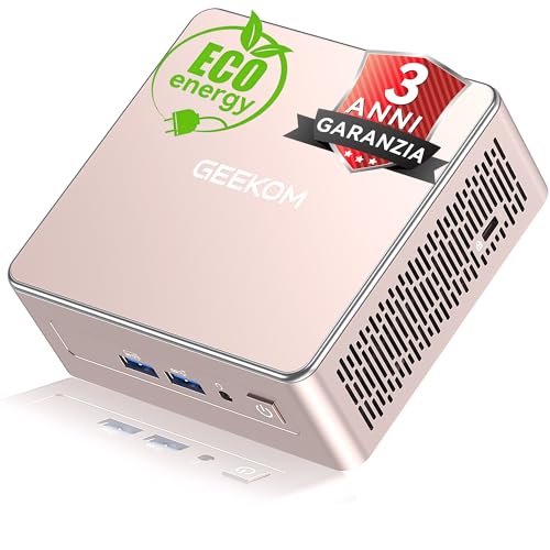 GEEKOM A5 [Il Mini PC Definitivo per Casa e Ufficio]con AMD Ryzen 5 7430U(fino a 4.3GHz)|16GB RAM DDR Espandibile(Non...