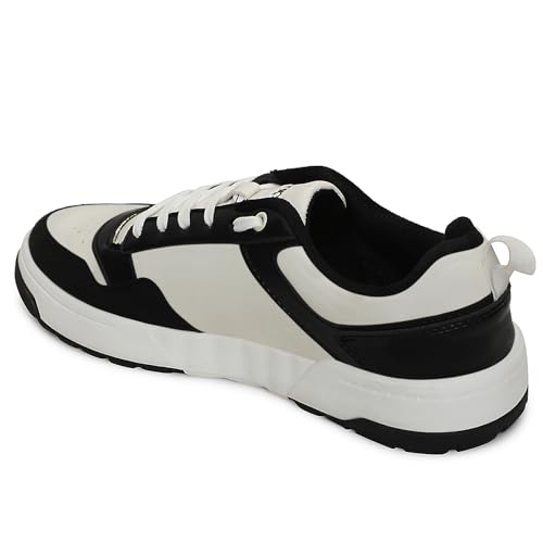 Image of Liberty Leap7x AMAZER-10E Men's Casual Lacing Sneakers, Black, Blue and White | Suitable for Walking Travel, College, Office | Comfortable Lace-Up Casual Shoes | Lightweight Stylish Fashion Footwear