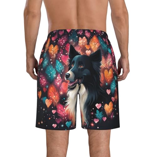 Men's Swim Trunks Black Dog Quick Dry Board Shorts Mens Bathing Suit Beach Swimwear with Pockets3