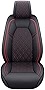 Aierxuan Dodge Ram Seat Covers Custom Fit 2009-2023 1500 2500 3500 Pickup Truck Crew Double Quad Regular cab Waterproof Leather Front Car Cushions(2 PCS Front, Black-Red)