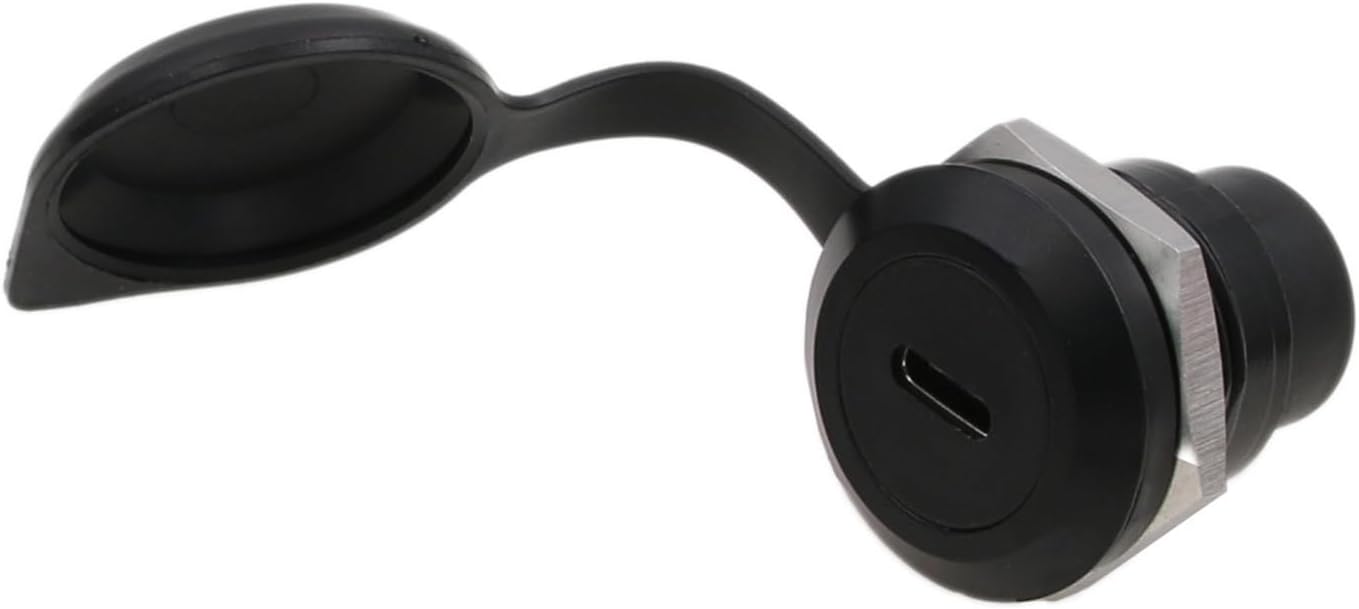 5pack USB C Type-C Coupler Panel Socket Waterproof Connector Bulkhead Feed Through, Circular Inline Cable Female to Female Extension