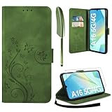 Kompatibel mit Samsung Galaxy A16 5G hülle flip bietet ausgezeichneten 360 Grad Rund-Um-Schutz Cartera multifunción de piel sintética con diseño de mariposa, con forro interior suave de TPU, protector de pantalla para proteger tu pantalla del polvo y los arañazos.